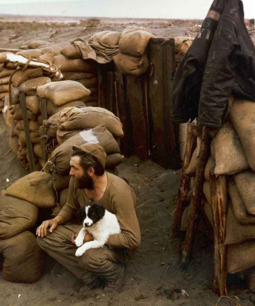 A sailor gets a respite at a U.S Navy salvage depot on the Anzio beachhead on April 15, 1944. Naval History and Heritage